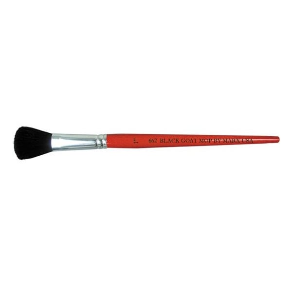Size 1 Dome Duster - Goat Hair Bristle, Wood Handle, PK12